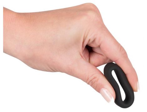 Pierścień erekcyjny Black Velvets czarny silikonowy 2.6 cm - 9