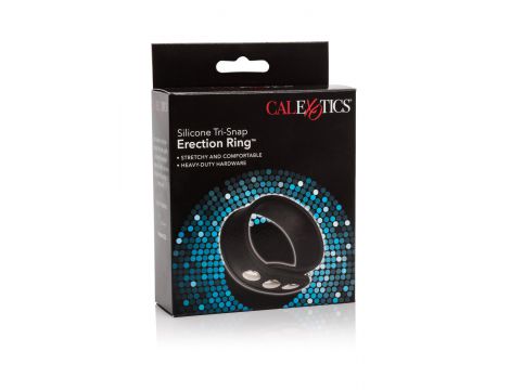 Pierścień erekcyjny silikonowy Calexotics czarny z regulacją - 4