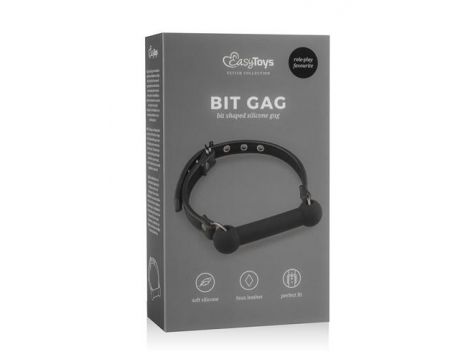 Knebel silikonowy EasyToys bit czarny 56 cm
