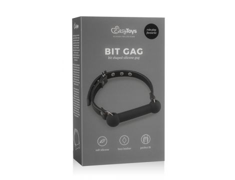 Knebel silikonowy EasyToys bit czarny 56 cm - 12