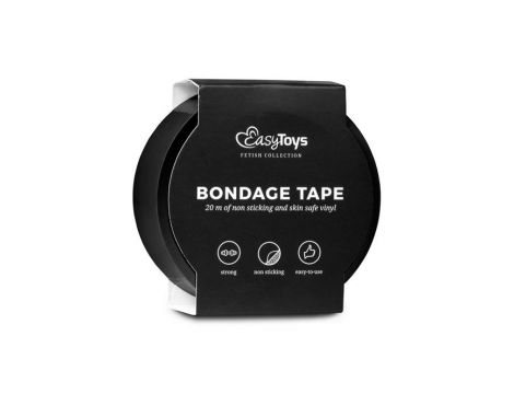 Taśma bondage EasyToys czarna 20m