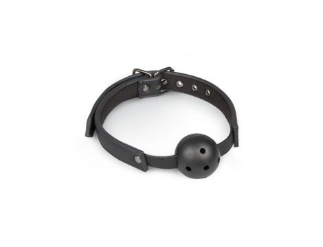 Knebel z kulką PVC EasyToys regulowany czarny - 2