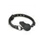 Knebel piłkowy z silikonowym penisem EasyToys czarny 9.5 cm - 3