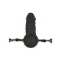 Knebel piłkowy z silikonowym penisem EasyToys czarny 9.5 cm - 6