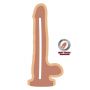 Dildo o podwójnej gęstości ToyJoy jasny 20 cm z jądrami - 6
