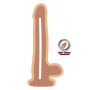 Dildo o podwójnej gęstości ToyJoy jasny 20 cm z jądrami - 4