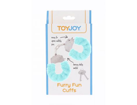 Kajdanki piórkowe regulowane ToyJoy aqua - 3