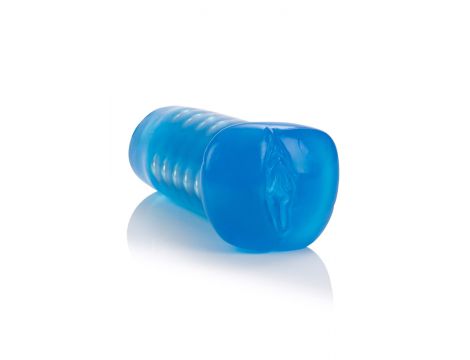 Masturbator z koralikami BasicEssentials Calexotics niebieski 13 cm