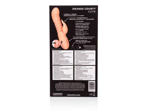 Wibrator silikonowy Calexotics Orange County Cutie pomarańczowy USB - 3