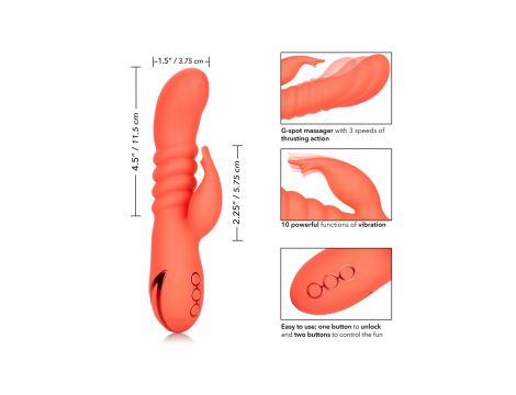 Wibrator silikonowy Calexotics Orange County Cutie pomarańczowy USB - 4