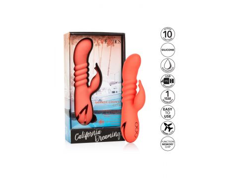 Wibrator silikonowy Calexotics Orange County Cutie pomarańczowy USB - 5