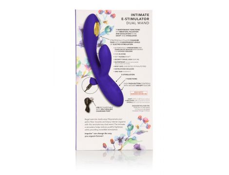 Wibrator punktu G Estim Dual Wand niebieski 21.5 cm - 3