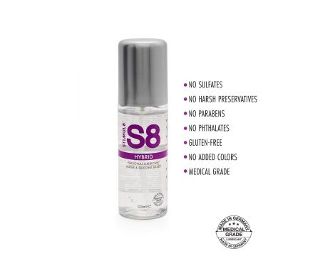 Lubrykant hybrydowy silikonowy S8 naturalny 125ml - 2