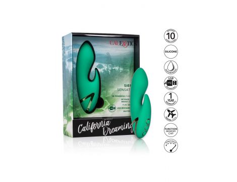 Wibrator silikonowy Calexotics Sierra Sensation zielony 10 funkcji - 5