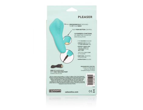 Masażer łechtaczki Slay Pleaser Aqua Calexotics 11.5 cm USB - 3