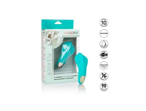 Masażer łechtaczki Slay Pleaser Aqua Calexotics 11.5 cm USB - 5