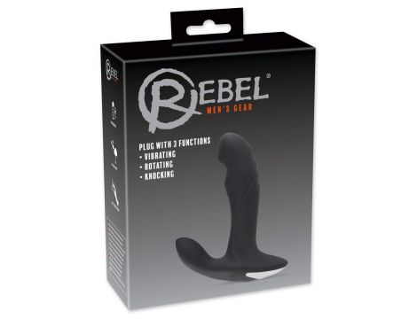 Masażer prostaty Rebel 3 funkcje silikonowy USB 17 cm