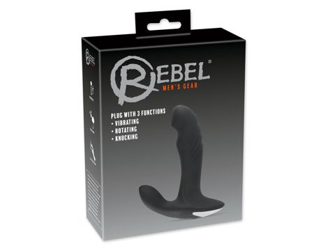 Masażer prostaty Rebel 3 funkcje silikonowy USB 17 cm - 2