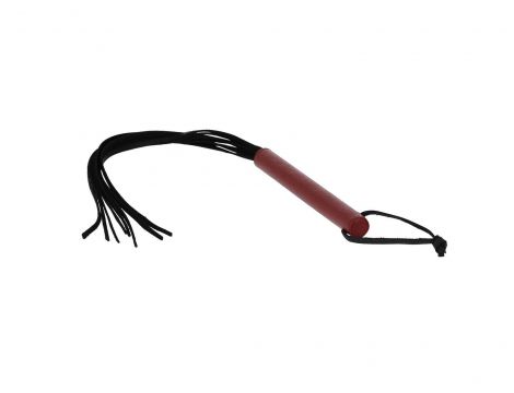 Pejcz mały skórzany Whips czerwony 60 cm - 2