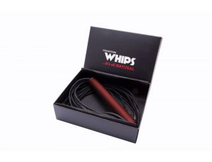 Duży pejcz skórzany Whips Collection czerwony 80 cm