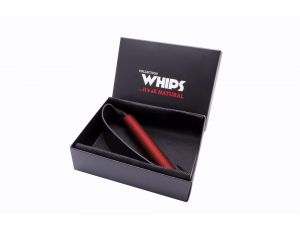 Pejcz skórzany Whips Collection czerwony 44 cm