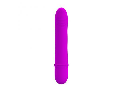 Wibrator mini silikonowy Pretty Love purpurowy 12 cm 10 funkcji - 3