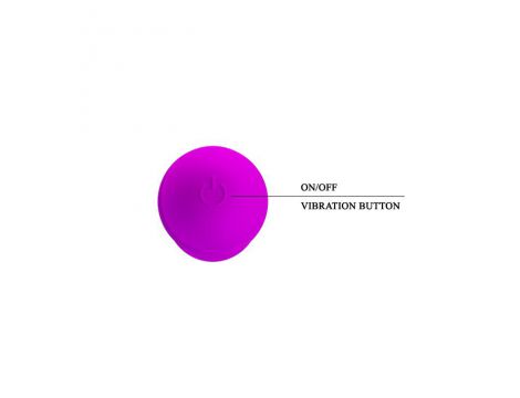 Wibrator mini silikonowy Pretty Love purpurowy 12 cm 10 funkcji - 6