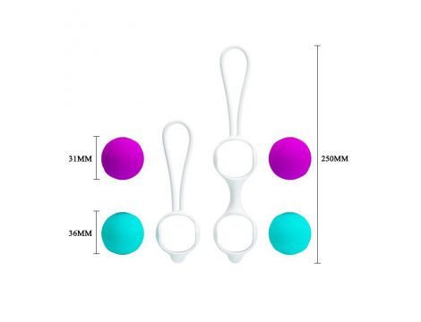 Kulki Kegla Pretty Love silikonowe liliowe turkusowe 10 cm - 6