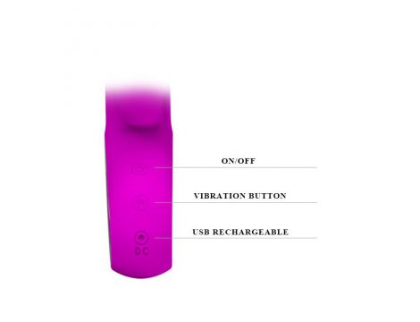 Wibrator króliczek silikonowy Pretty Love Webb różowy USB 21 cm - 7