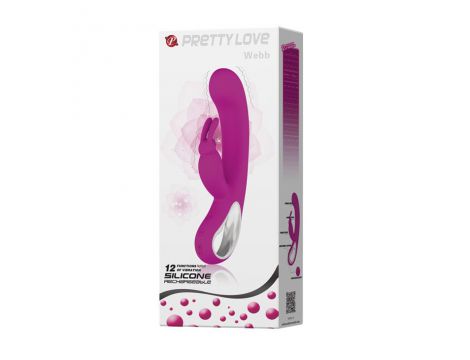 Wibrator króliczek silikonowy Pretty Love Webb różowy USB 21 cm - 9