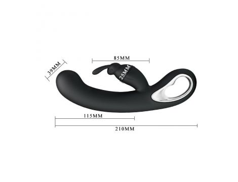 Wibrator króliczek silikonowy Pretty Love Webb czarny USB 21 cm - 5