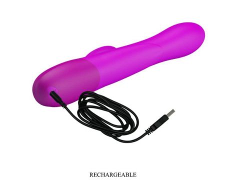 Wibrator punktu G silikonowy Pretty Love Dempsey różowy USB - 7