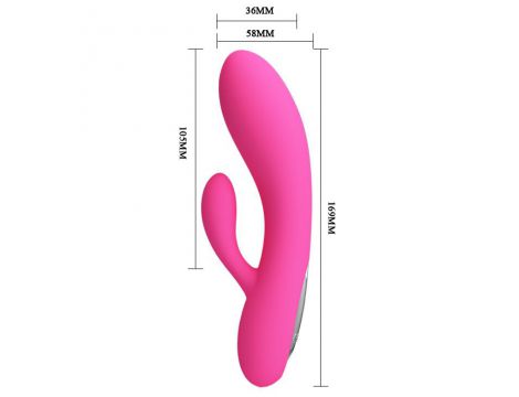 Wibrator punktu G Pretty Love Ives silikonowy różowy USB 30 trybów - 6