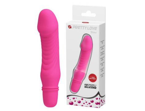Wibrator mini silikonowy Pretty Love Stev lilowy 10 funkcji