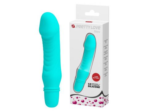 Mini wibrator silikonowy Pretty Love Stev niebieski 10 funkcji