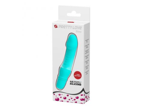 Mini wibrator silikonowy Pretty Love Stev niebieski 10 funkcji - 8