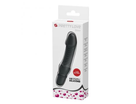Wibrator mini silikonowy Pretty Love Stev czarny 10 funkcji - 8