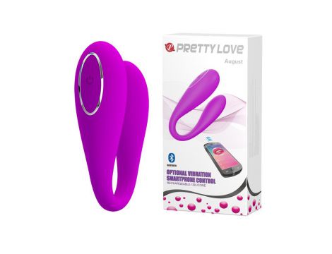 Wibrator silikonowy Pretty Love August Bluetooth USB 12 funkcji
