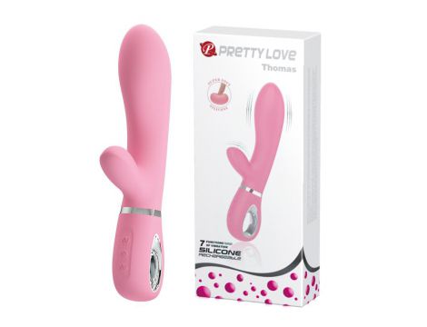 Wibrator punktu G króliczek silikonowy Pretty Love Thomas różowy USB