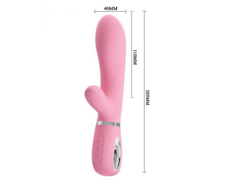 Wibrator punktu G króliczek silikonowy Pretty Love Thomas różowy USB - 5