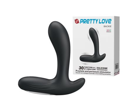 Wibrujący masażer prostaty Pretty Love Backie czarny USB