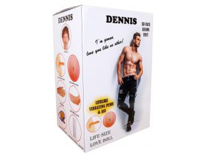 Nadmuchiwana lalka męska Dennis 3D wibrująca