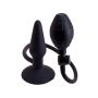 Korek analny pompowany silikonowy Seven Creations czarny - 2