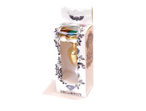 Plug-Jewellery Gold  Heart PLUG- Light Blue - 8