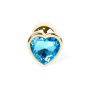 Plug-Jewellery Gold  Heart PLUG- Light Blue - 3