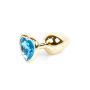 Plug-Jewellery Gold  Heart PLUG- Light Blue - 8
