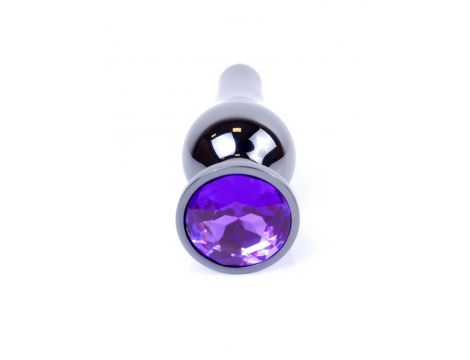 Plug-Jewellery Dark Silver BUTT PLUG- Purple - 2