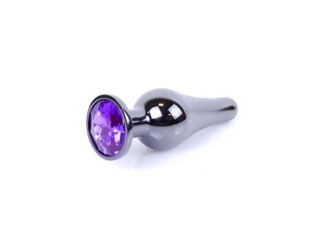 Plug-Jewellery Dark Silver BUTT PLUG- Purple - 8