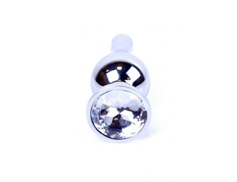 Plug-Jewellery Silver BUTT PLUG- Clear - 2