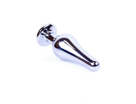 Plug-Jewellery Silver BUTT PLUG- Clear - 3